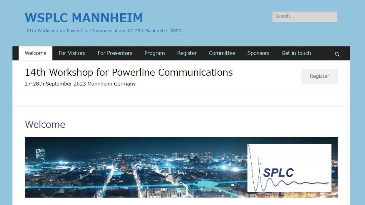 第14回WSPLC（Workshop for Power Line Communications）のご案内